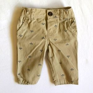 carter's sailboat print cotton twill chinos pants 3 months baby boy